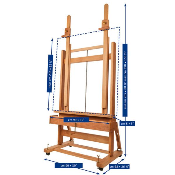 Mabef Atelierstaffeli M/02 – Double mast studio easel - Bilde 5