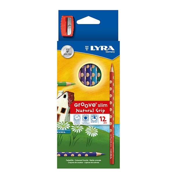 Lyra Groove Slim 12 stk + Sharpener